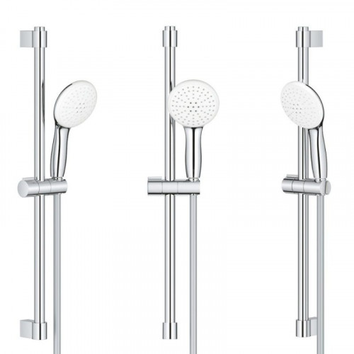 Grohe Grohtherm 800 Set 1/2' Mezclador termostático de ducha + 2 rociadores de ducha + 60cm barra de ducha + Manguera flexible (