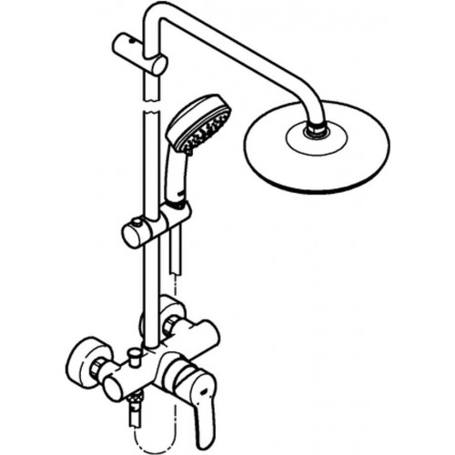 GROHE Tempesta Cosmopolitan System 210 sistema de ducha con mezclador monomando para montaje en pared (26224001)