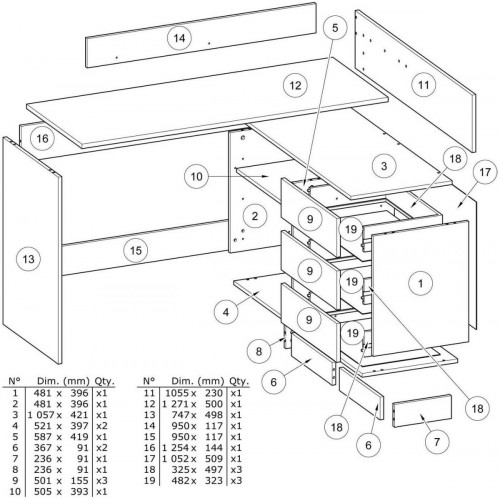 habeig Office desk (881)