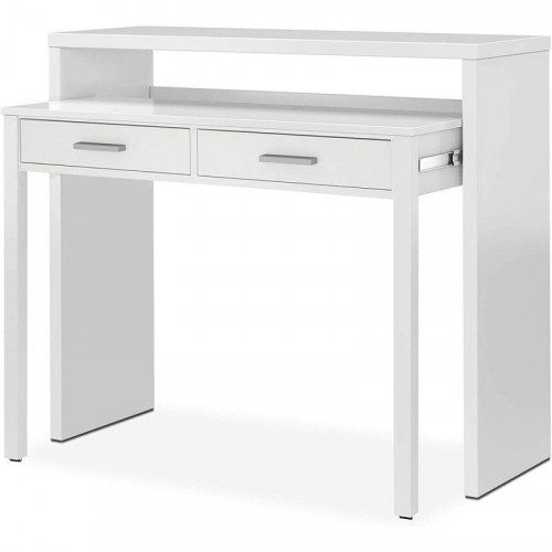 Habitdesign Bureau Mesa de Escritorio Extensible Blanco Artik