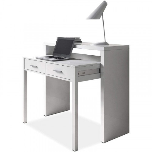 Habitdesign Bureau Mesa de Escritorio Extensible Blanco Artik