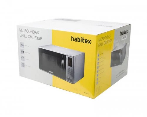 Habitex Microondas 23 L.800w Digit.Silver Grill