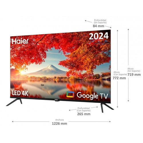 HAIER H55K800UX Negro - TV 55