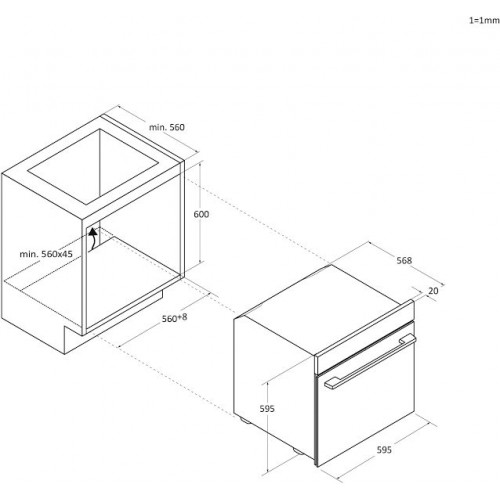 Haier h6id25b3lhtb Horno ID Series 2 Multifunción Hidrolítico 78 litros WiFi Vapor Clase A++
