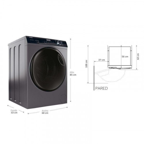 Haier I-Pro Series 3 HWD80-B14939S8 Lavasecadora Carga Frontal 8Kg/5Kg D Antracita