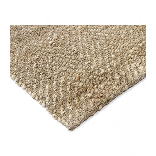 Hamid - ALCÁZAR NATURAL 350x250cm - Alfombra de yute extra grande para salón, dormitorio, comedor