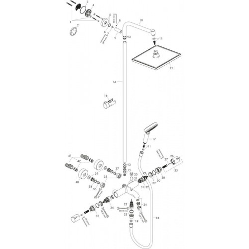Hansgrohe Crometta E 240 1jet Showerpipe (27298000)