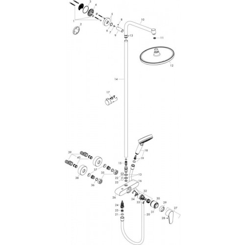 Hansgrohe Crometta S 240 1jet Showerpipe (27269000)