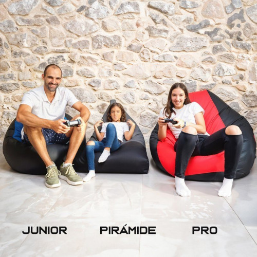 Happers Pack Puff Gamer Pro + Reposapiés + Cojín Azul