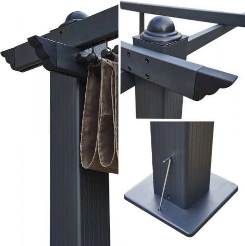 Happy Garden Pérgola independiente 3 × cassis