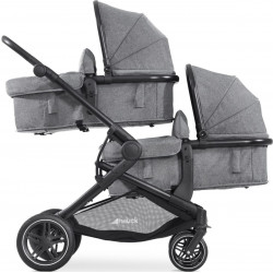 Hauck Atlantic Twin melange grey