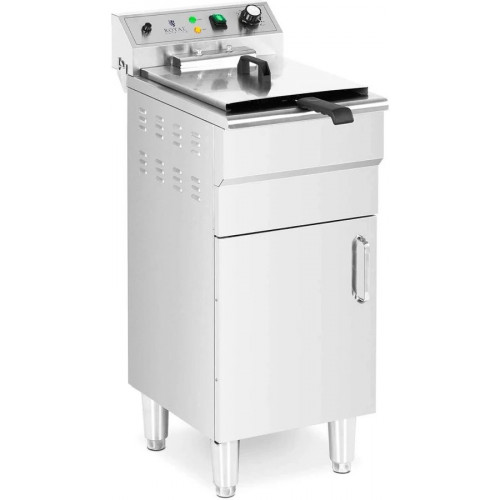 Helloshop26 Freidora eléctrica de 13 litros 5000 vatios grifo de vaciado zona fría sobre mueble profesional de acero inoxidable 14_0003985