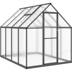 Helloshop26 Invernadero de carpa para plantas flores y verduras con estructura de base 224 x 169 x 195 cm aluminio antracita 02_0044496