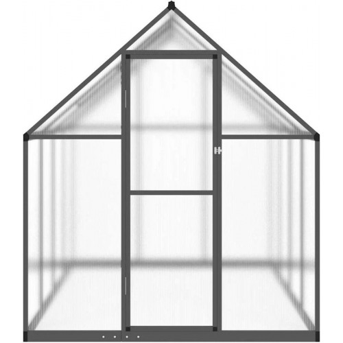 Helloshop26 Invernadero de carpa para plantas flores y verduras con estructura de base 224 x 169 x 195 cm aluminio antracita 02_0044496
