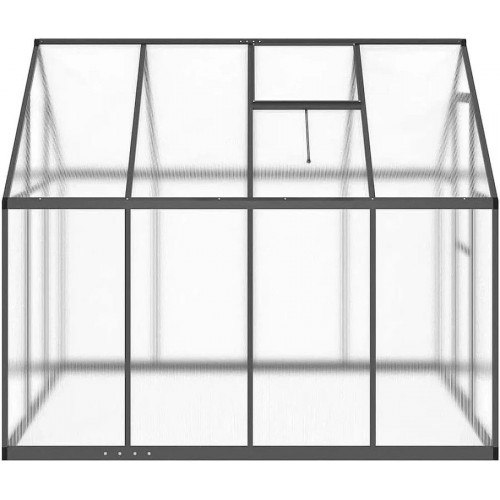 Helloshop26 Invernadero de carpa para plantas flores y verduras con estructura de base 224 x 169 x 195 cm aluminio antracita 02_0044496