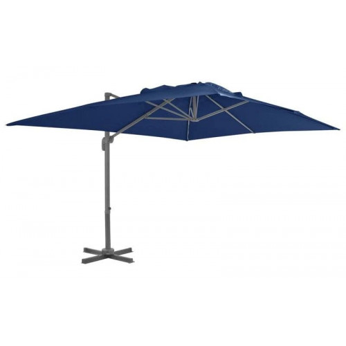 Helloshop26 Sombrilla desplazada con poste de aluminio 4 x 3 m