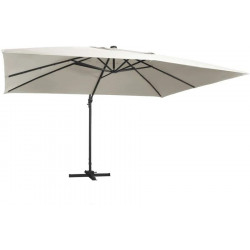 Helloshop26 Sombrilla luces led aluminio 400 x 300 cm