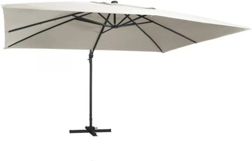 Helloshop26 Sombrilla luces led aluminio 400 x 300 cm