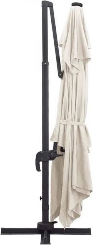 Helloshop26 Sombrilla luces led aluminio 400 x 300 cm