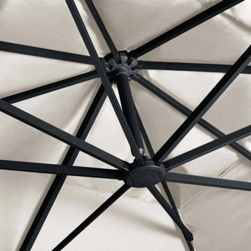 Helloshop26 Sombrilla luces led aluminio 400 x 300 cm