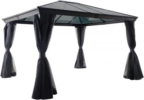 Hespéride Pérgola Belize Grafito 3,6 x 3 m