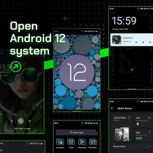 Hiby R4 Reproductor Hi-Res con Android 12 Negro