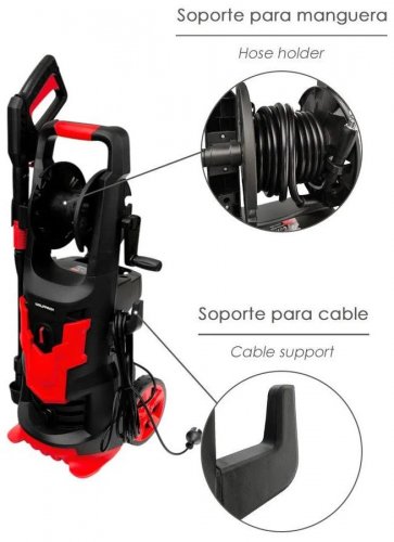 Hidrolimpiadora Alta Presión 180 Bares 2.400 Watt Con Accesorios 390 Litros / Hora. Limpiadora de Agua Con Deposito Detergente