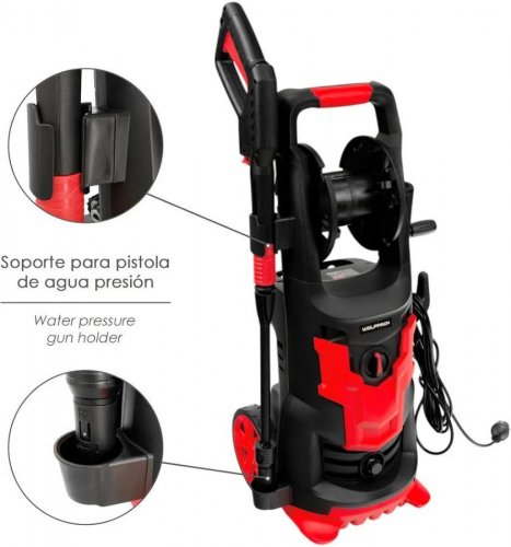 Hidrolimpiadora Alta Presión 180 Bares 2.400 Watt Con Accesorios 390 Litros / Hora. Limpiadora de Agua Con Deposito Detergente