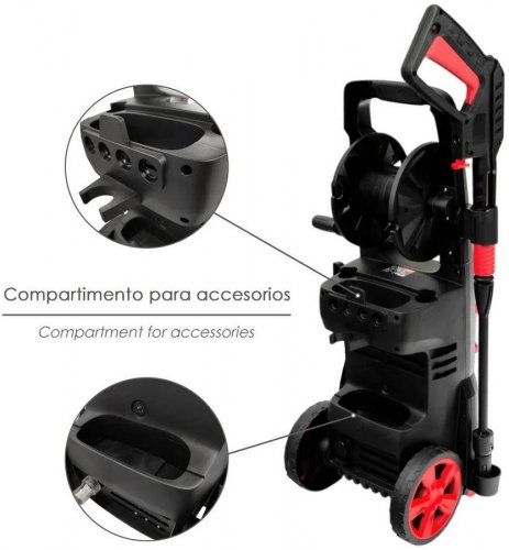 Hidrolimpiadora Alta Presión 180 Bares 2.400 Watt Con Accesorios 390 Litros / Hora. Limpiadora de Agua Con Deposito Detergente