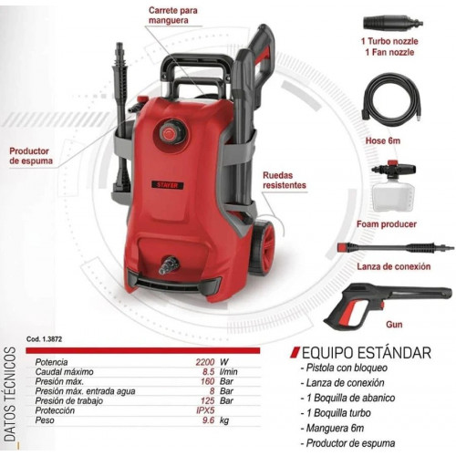Hidrolimpiadora alta presión HL 2200 STAYER