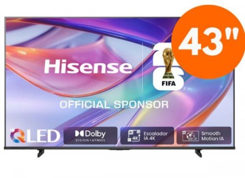 Hisense 43Q7S - Televisor HI-QLED de 43 pulgadas UHD 4K Smart TV con IA
