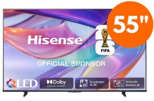 Hisense 55Q7S - Televisor HI-QLED de 55 pulgadas UHD 4K Smart TV con IA
