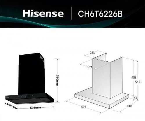 Hisense ch6t6226b – Campana Decorativa T Invertida 60 cm