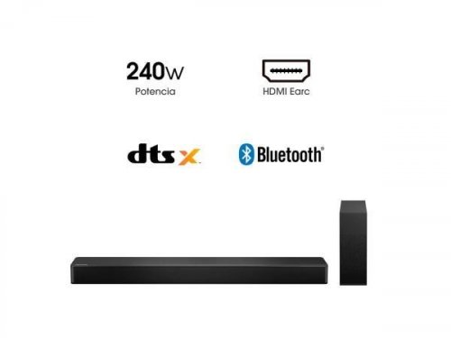 Hisense HS2100 - Barra de sonido 2.1 240W DTS Virtual:X y Subwoofer externo