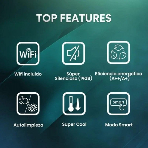 Hisense KC25YR03G Aire Acondicionado Split 1x1 Inverter Con Bomba De Calor 2.236 Frigorías