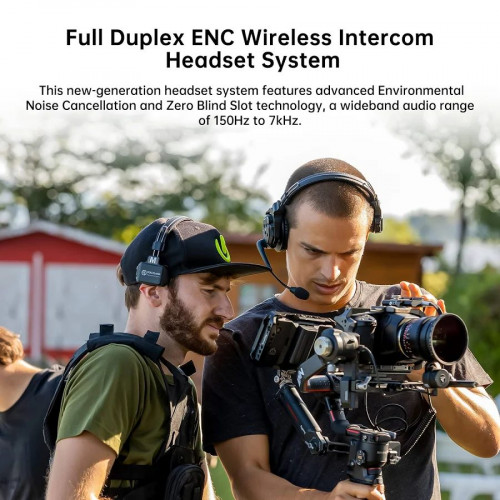 Hollyland SOLIDCOM C1 PRO-2S Full-Duplex ENC Wireless Intercom System with 2 Headsets 1.9 GHz