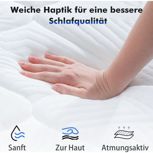 HOMAVO Pocket spring mattress 140x200cm H3/H4