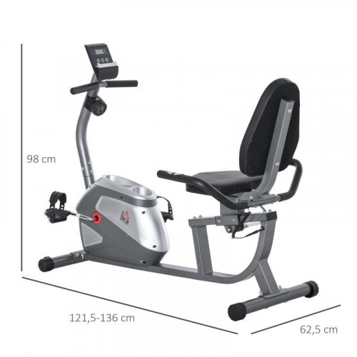 HomCom Bicicleta Estática Reclinada con Respaldo