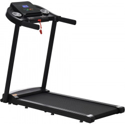 HOMCOM Cinta de Correr para Casa 1-12 KM/H 1,5HP con 12 Programas Ruedas Pantalla LED y Soporte para Móvil para Hogar Oficina