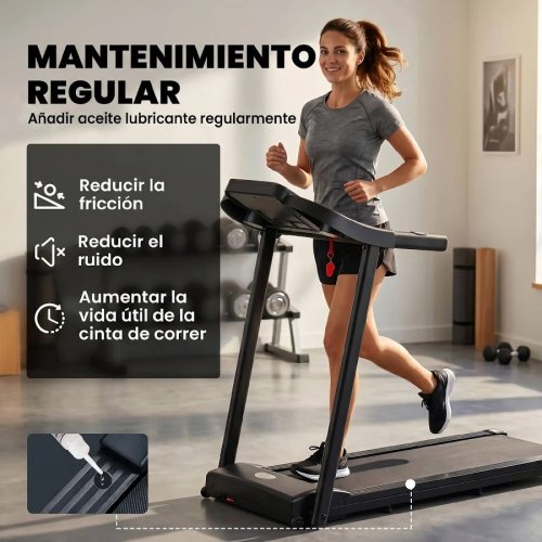 HOMCOM Cinta de Correr para Casa 1-12 KM/H 1,5HP con 12 Programas Ruedas Pantalla LED y Soporte para Móvil para Hogar Oficina