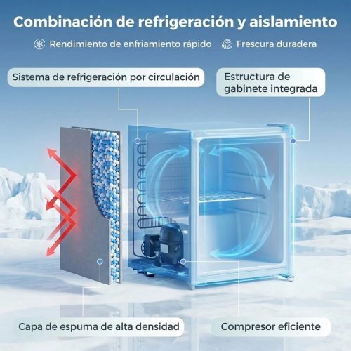 HOMCOM Congelador Vertical de 35 L con Temperatura Ajustable