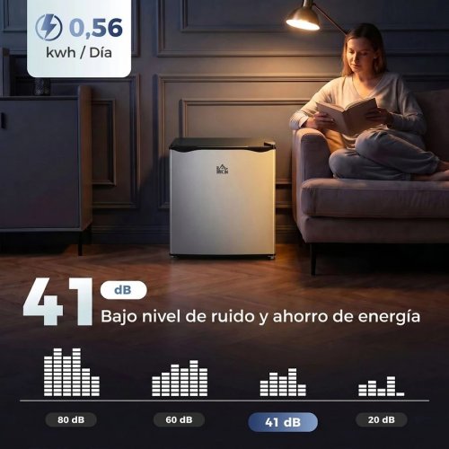 HOMCOM Congelador Vertical de 35 L con Temperatura Ajustable