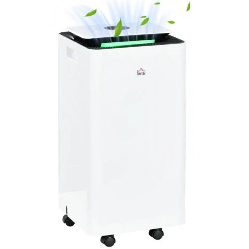 HOMCOM Deshumidificador Eléctrico 10L/día Depósito de Agua 2,5L