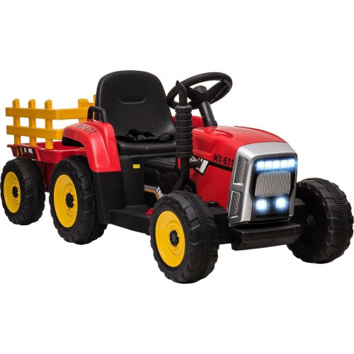 HomCom Electric Tractor with Trailer
