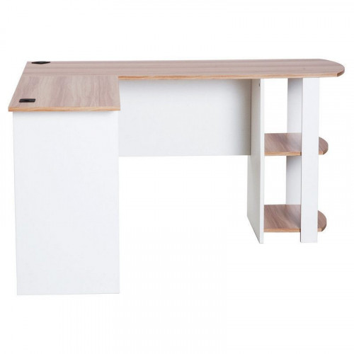 Homcom Mesa Esquinera Oficina 136x130x72cm Blanca/Madera