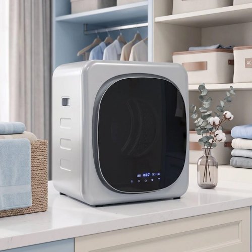HOMCOM Secadora de Evacuación 2,5 kg 800 W con Pantalla Táctil Control de Tiempo y Temperatura Función Antiarrugas