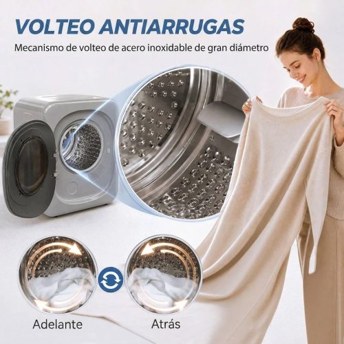 HOMCOM Secadora de Evacuación 2,5 kg 800 W con Pantalla Táctil Control de Tiempo y Temperatura Función Antiarrugas