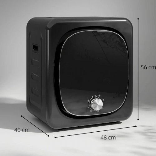 Homcom Secadora de Evacuación 3 kg Secadora de Ropa 800w