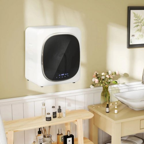 HOMCOM Secadora de Evacuación 4 kg 800W con Pantalla Táctil Control de Tiempo y Temperatura Función Antiarrugas