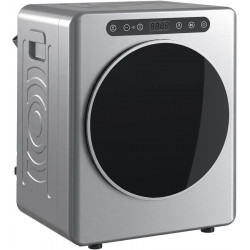 HOMCOM Secadora de Evacuación Secadora Eléctrica 1000W 3 kg con 6 Modos de Secado Temporizador en Acero Inoxidable
